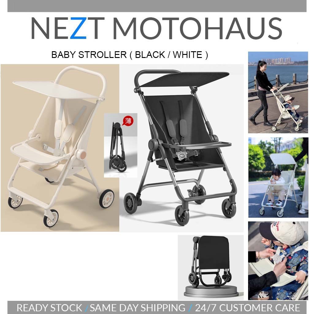 Baby Stroller Infant Kids One Button Foldable Antislip Larga Space