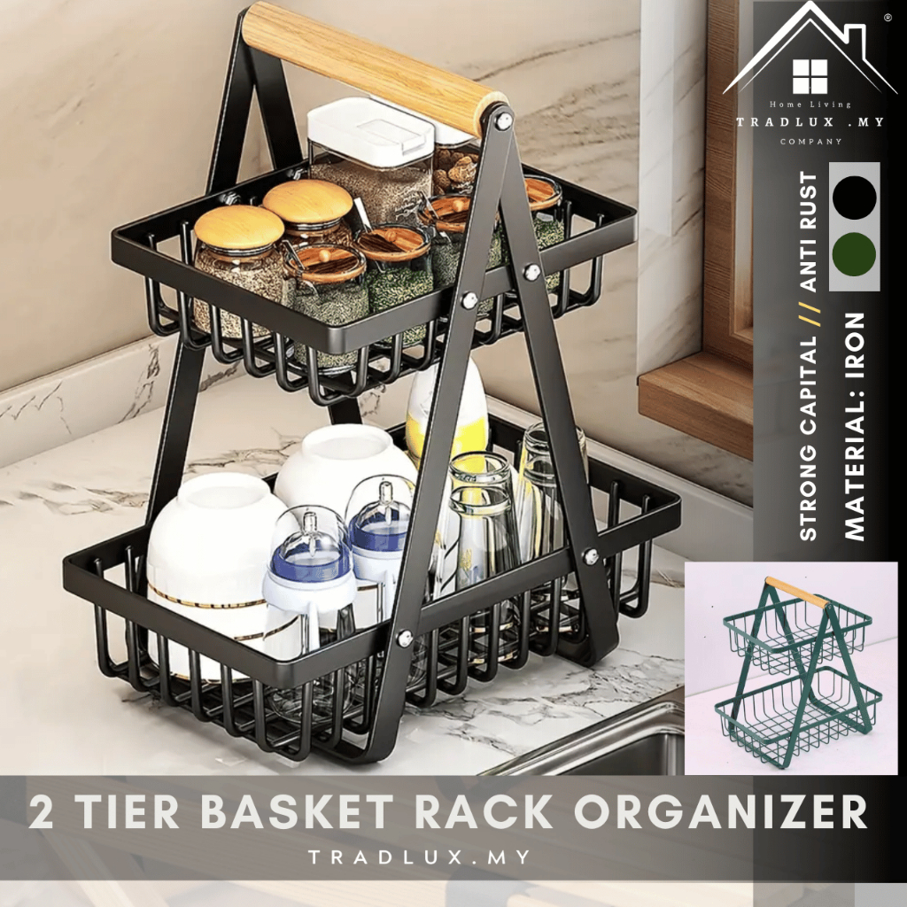 Tradlux Kitchen Rack Home Organizer Storage Rack 2 Tier Onion Rack ...