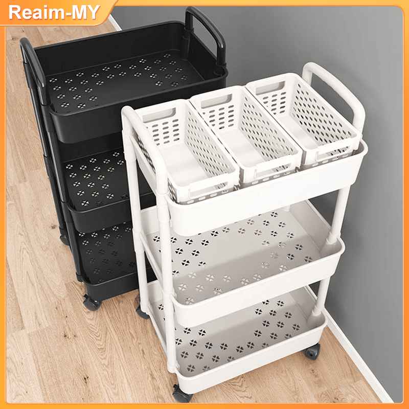 Trolley Rack Storage Trolley Kitchen Rack With Wheel Troli Barang ...