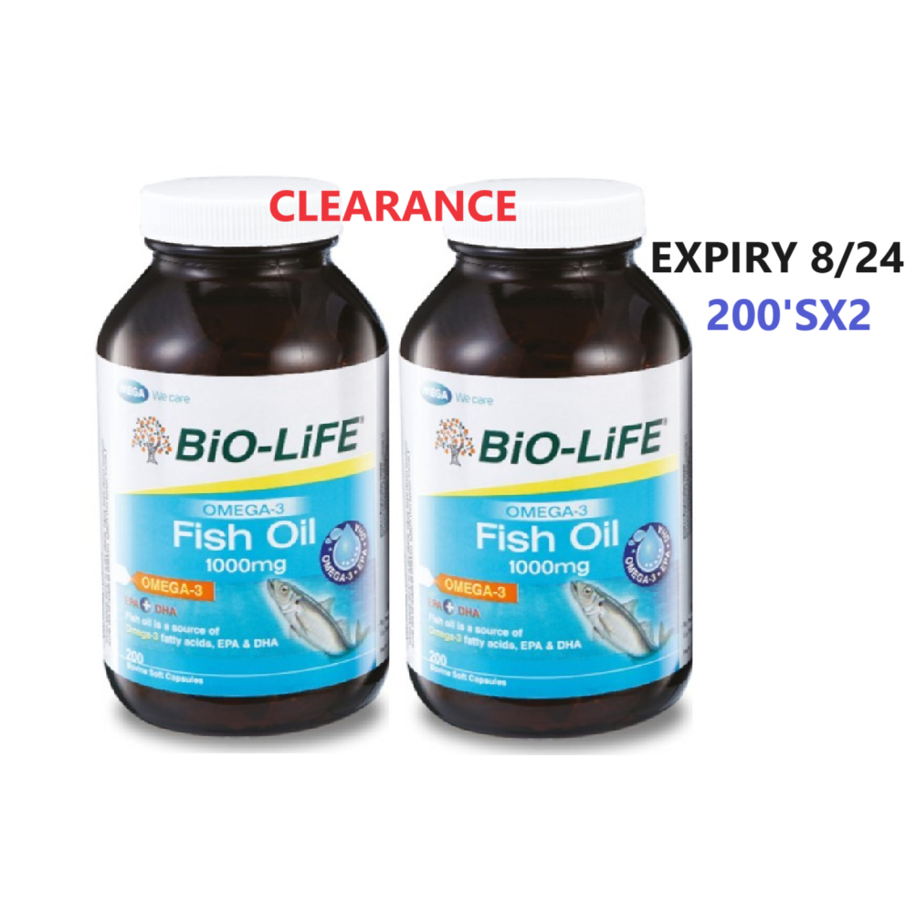 Biolife Omega-3 Fish Oil 1000mg 200S or 2X200S (EXP02/2025) | Shopee ...