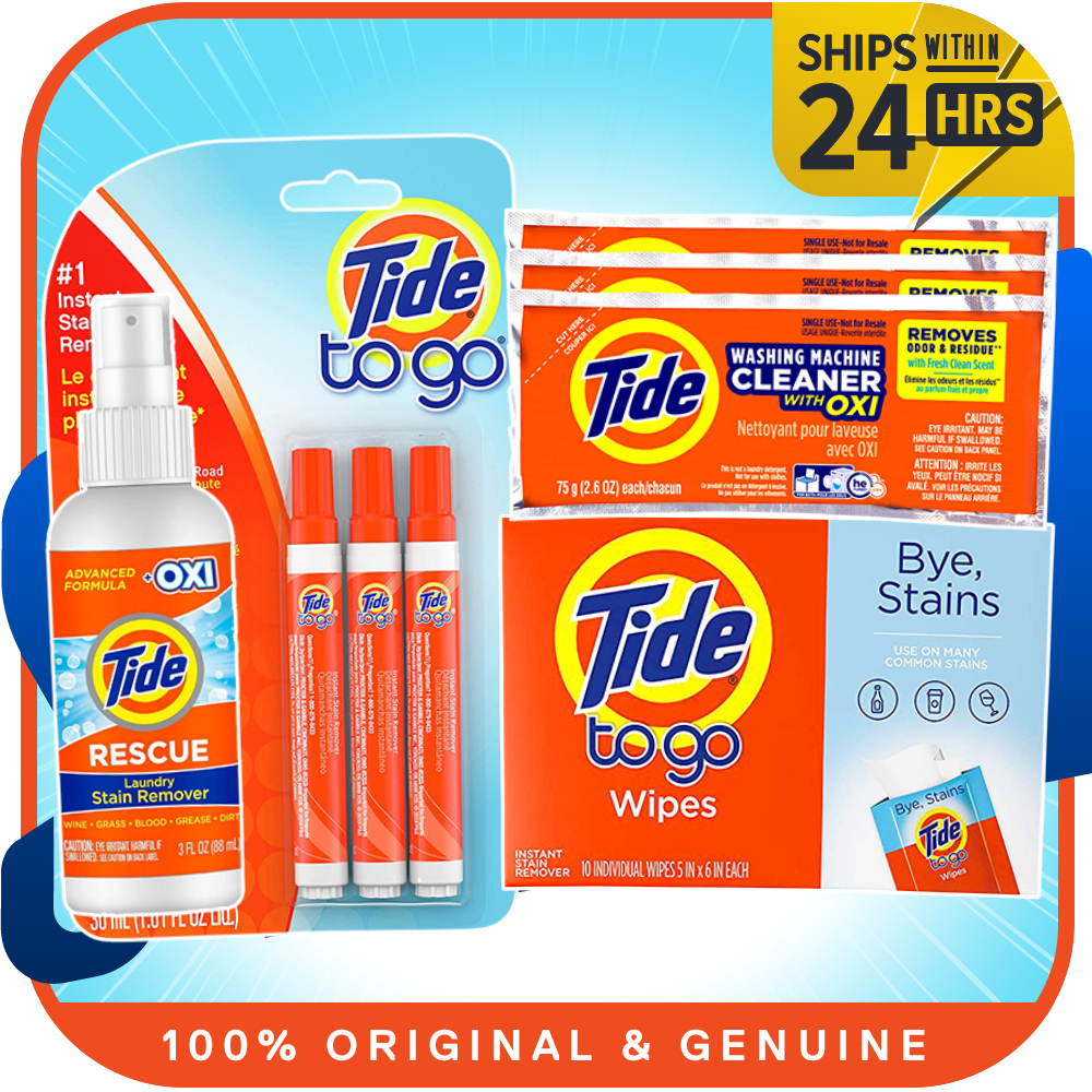 GENUINE Tide To Go Instant Stain Remover Spray Wipes Washing