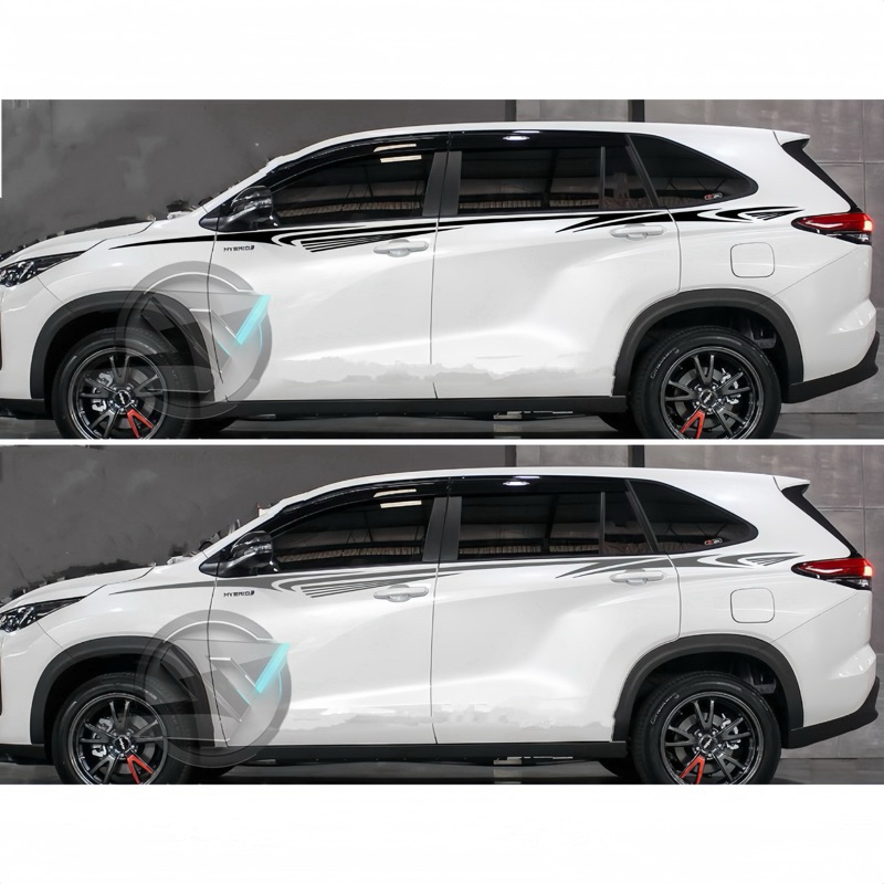 (Ready Stock) S1390# INNOVA ZENIX Car Body Stripe Vinyl Decal Stickers ...