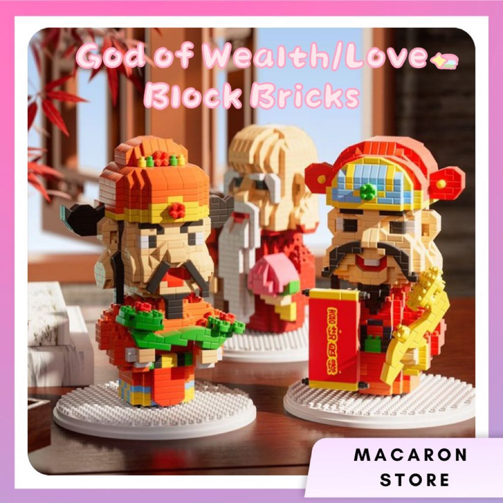 God of Wealth/Love DIY Building Block 800PCS artoon Office Display ...