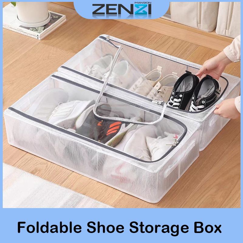 Transparent Shoe Storage Box Foldable Dustproof And Moisture-Proof PVC ...