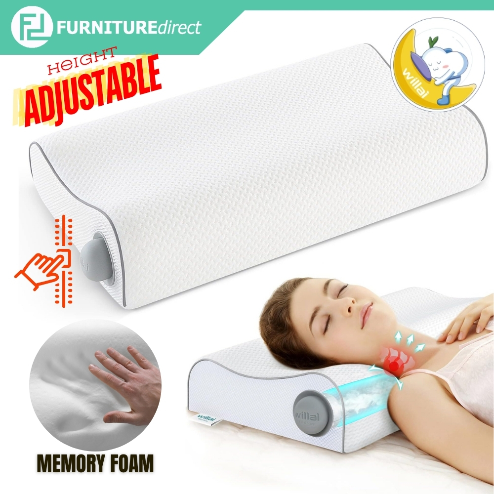 Furniture Direct x WILLAI Adjustable Memory Foam Pillow bantal