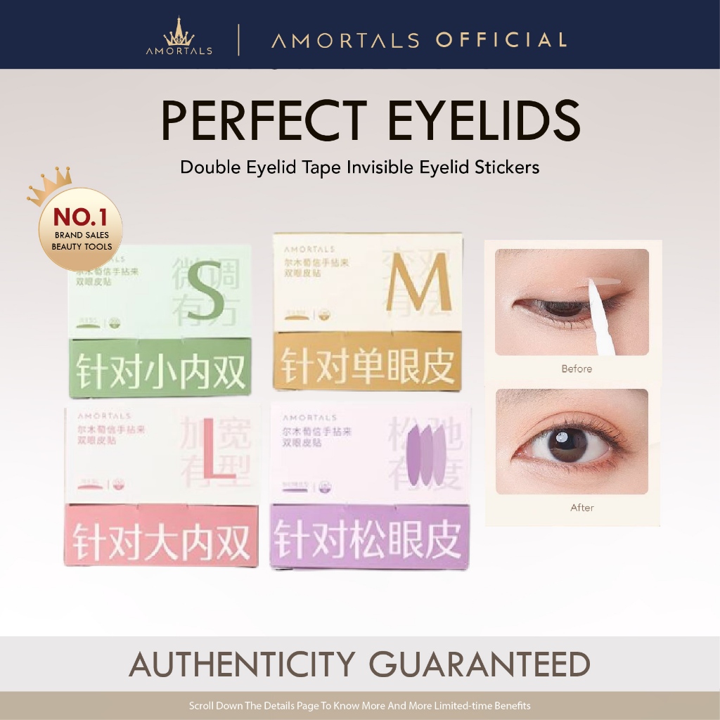 AMORTALS Double Eyelid Tape Invisible Eyelid Stickers 尔木萄信手捏来双眼皮贴 ...