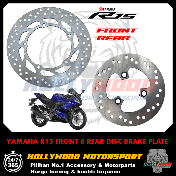 YAMAHA R15 V3 FRONT REAR DISC BRAKE PLATE ASSY OEM STANDARD CUTTING ...