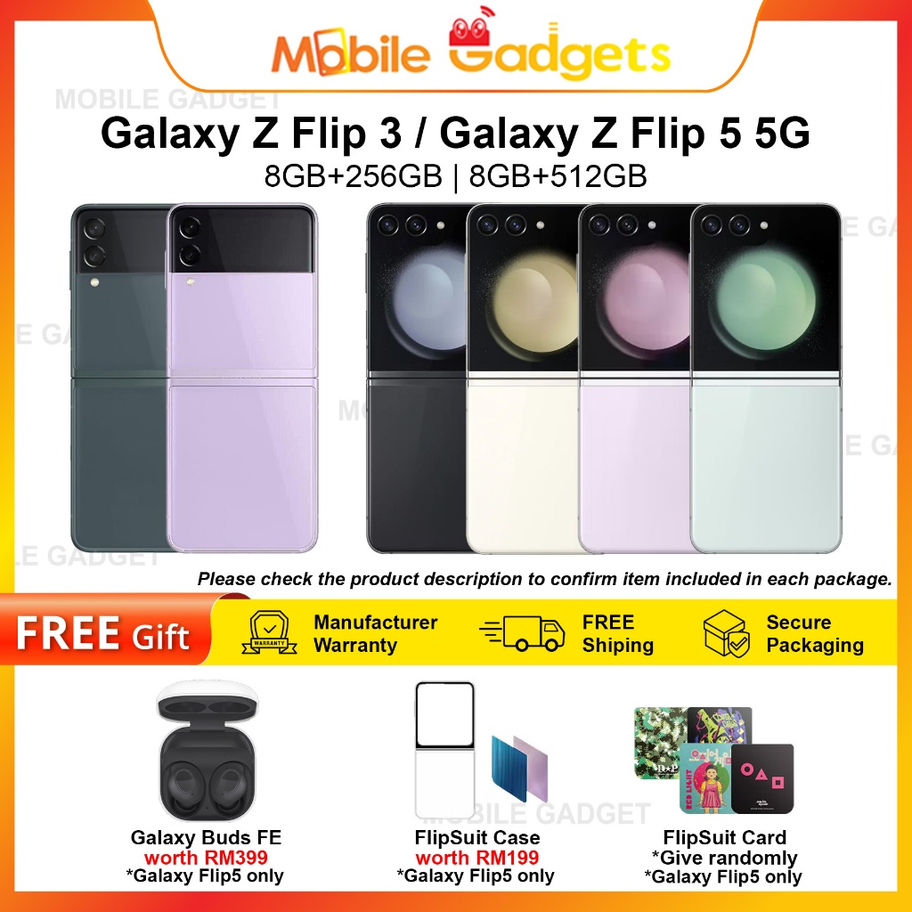 [FREE SHIPPING] Samsung Galaxy Z Flip 5 (SM-F731) / Z Flip 3 (SM-F711 ...