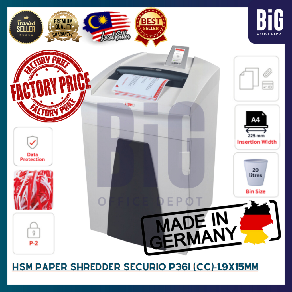 HSM PAPER SHREDDER SECURIO P36I (CC)-1.9X15MM | Shopee Malaysia