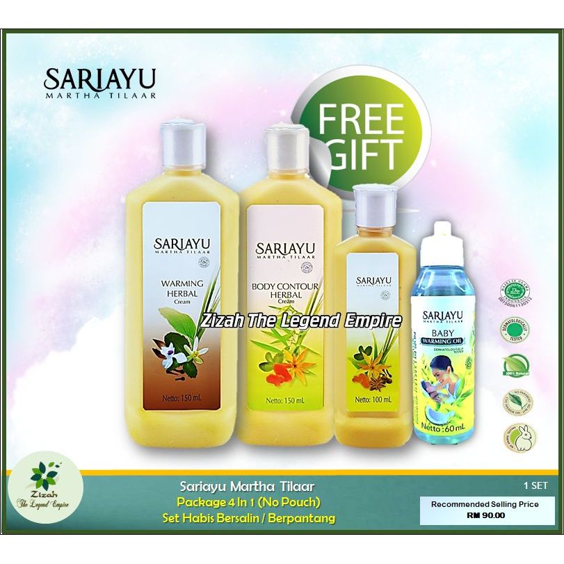 Sariayu Set Bersalin Mini Pek 4 In 1 Tapel Pilis Param Minyak