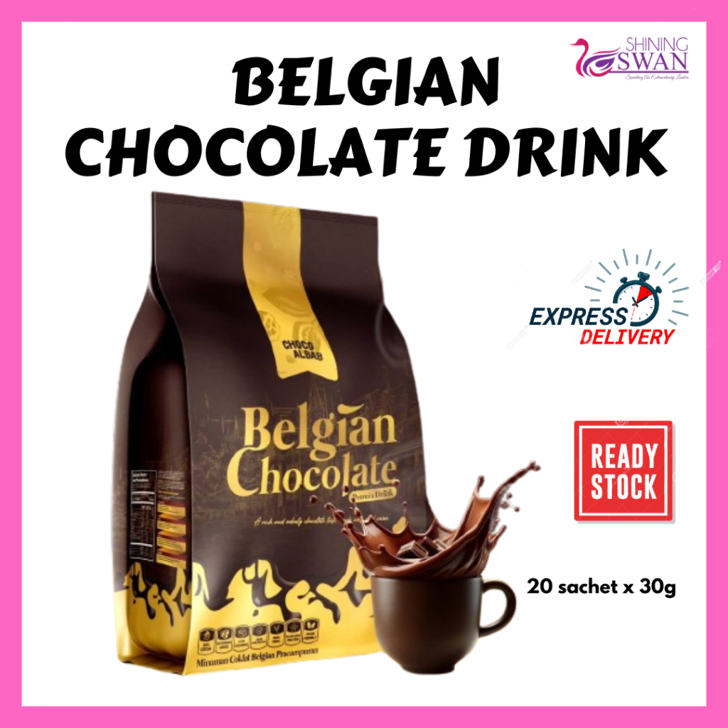 Choco Albab Belgian Chocolate Drink 30g X 20 Sachet Minuman Coklat Hot Chocolate Malt Drink 9815