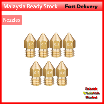 Replacement Nozzles 0.2mm  0.3mm  0.4mm  0.6mm  0.8mm  1.0mm for Creality Ender 3  Ender 5  CR-10 3D Printer MK8
