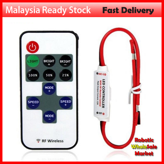 12V RF Wireless Remote Switch Controller Dimmer for Mini LED Strip Light New