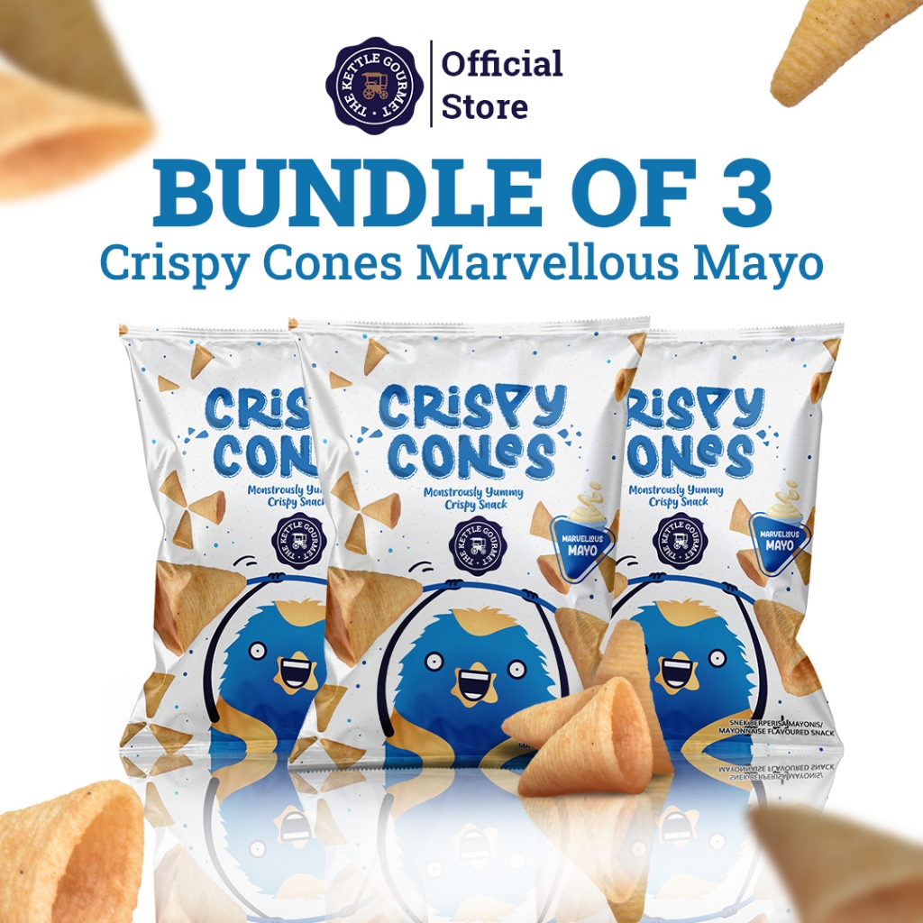 [Bundle of 3] The Kettle Gourmet Crispy Cones Marvellous Mayo Snacks (3 ...