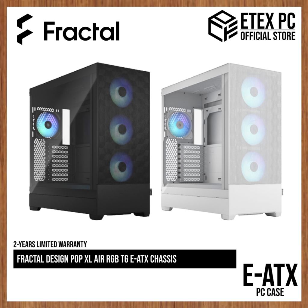 Fractal Design Pop XL Air RGB TG E-ATX Chassis - RGB Black Clear Tint ...
