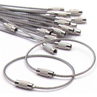 Stainless Steel Wire Keychain Rope Key Ring | Shopee Malaysia
