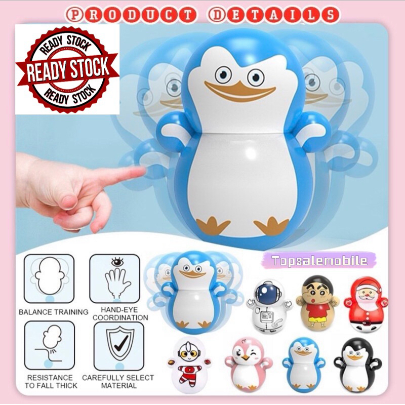 Cute cartoon tumbler toys funny roly poly toys cute design doraemon ...