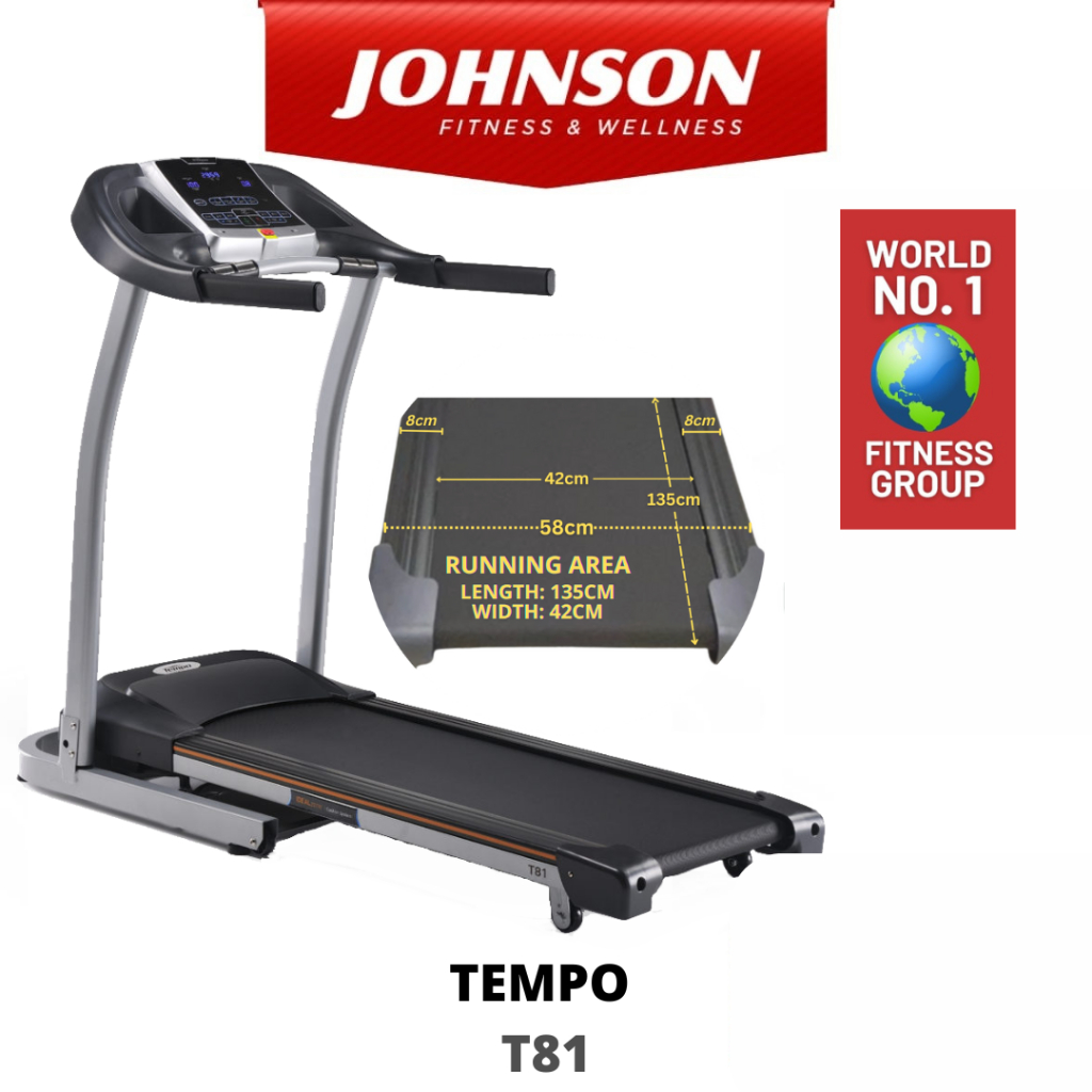 Johnson Fitness Tempo T81 Treadmill 10 Years Warranty On Drive Motor Shopee Malaysia