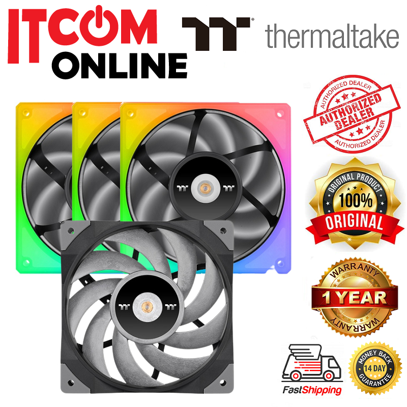 THERMALTAKE 12CM TOUGHFAN 12 TURBO & RGB 3FANS PACK CASING FAN | Shopee ...