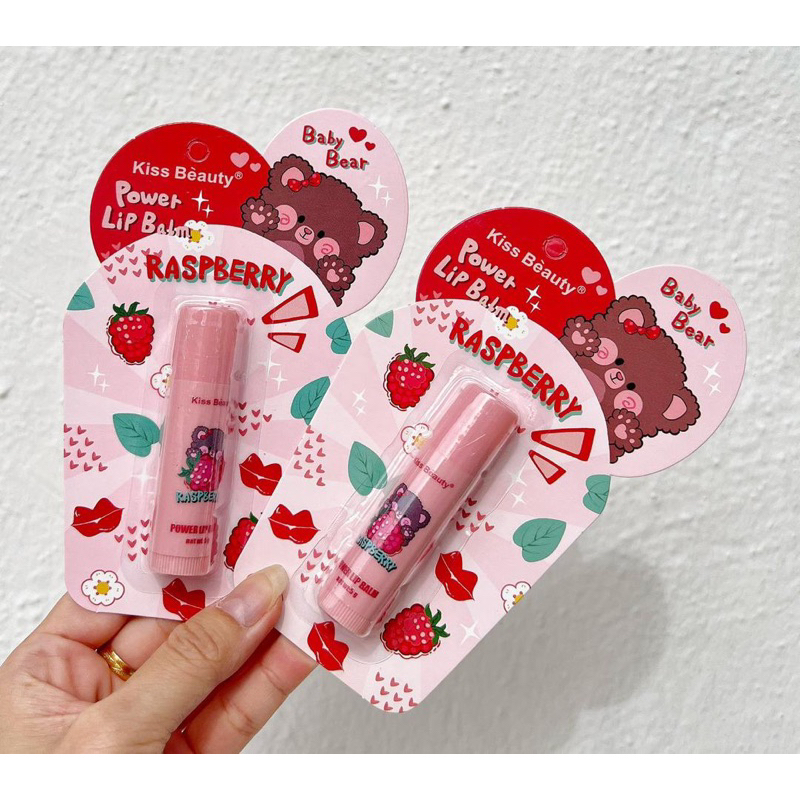 Kiss beauty Bear Raspberry Power Lipblam | Shopee Malaysia