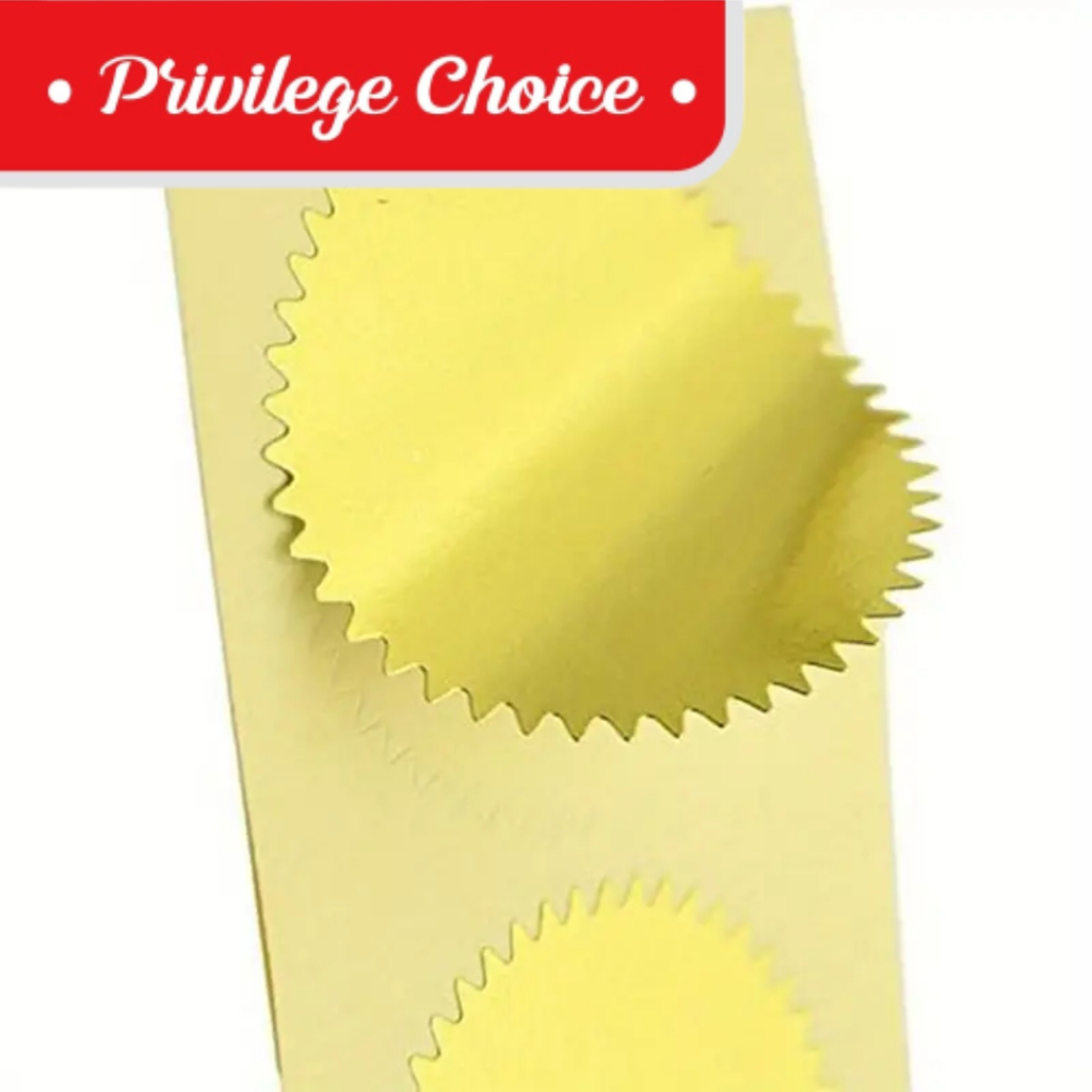 Metallic Certificate Seals Self Adhesive Sticker / Certificate Stamp ...