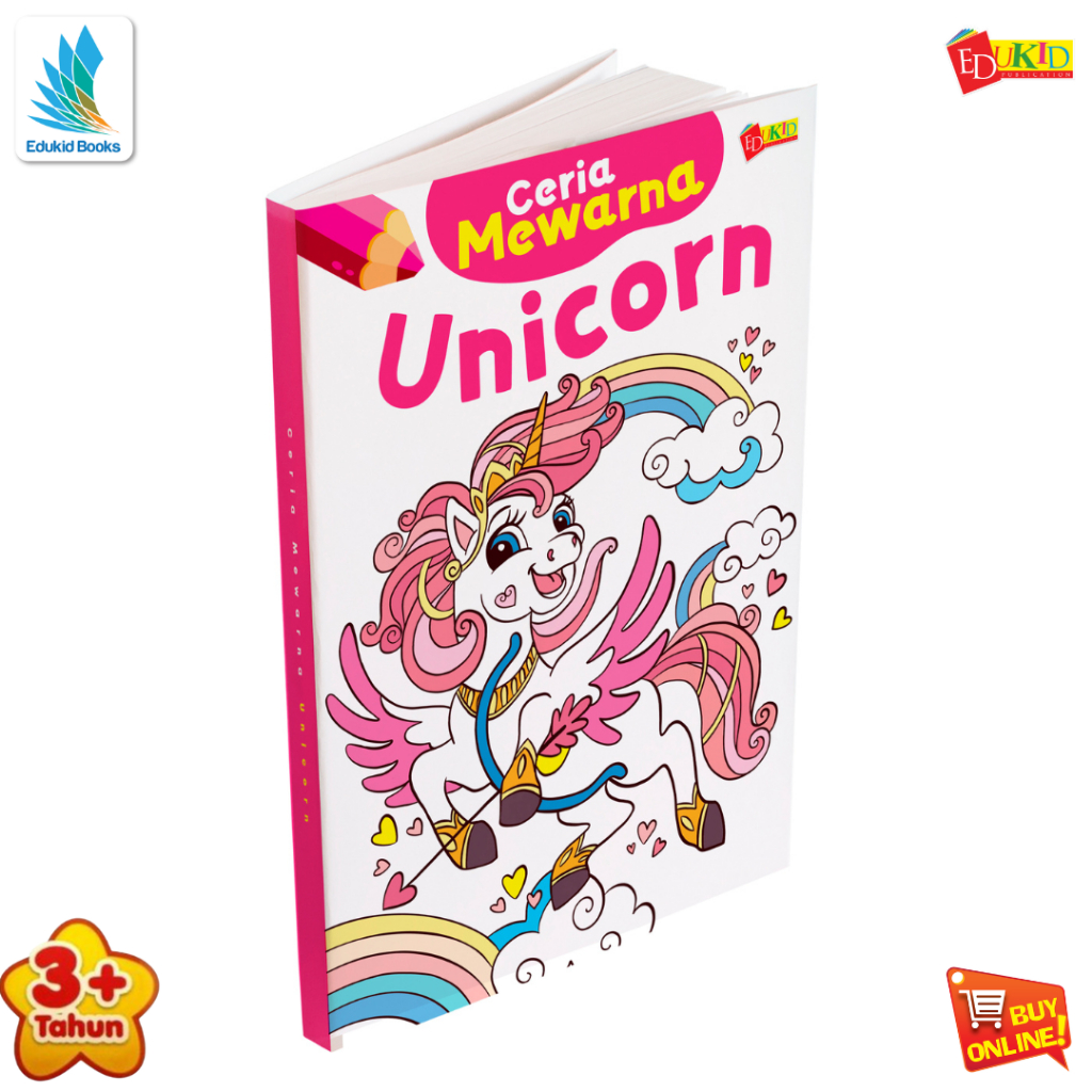 Buku Ceria Mewarna Unicorn - Buku Mewarna - Unicorn - Kanak-kanak ...