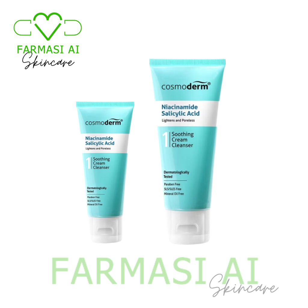 Cosmoderm Niacinamide + Salicylic Acid Soothing Cream Cleanser 50ml ...