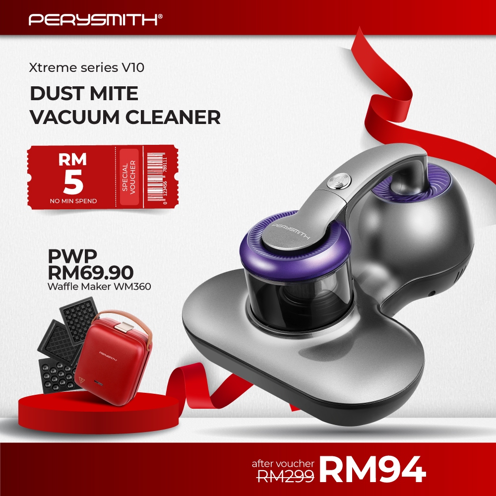 PerySmith Dust Mite Vacuum Cleaner XTREME Series V10 (Dust Mite Vacuum
