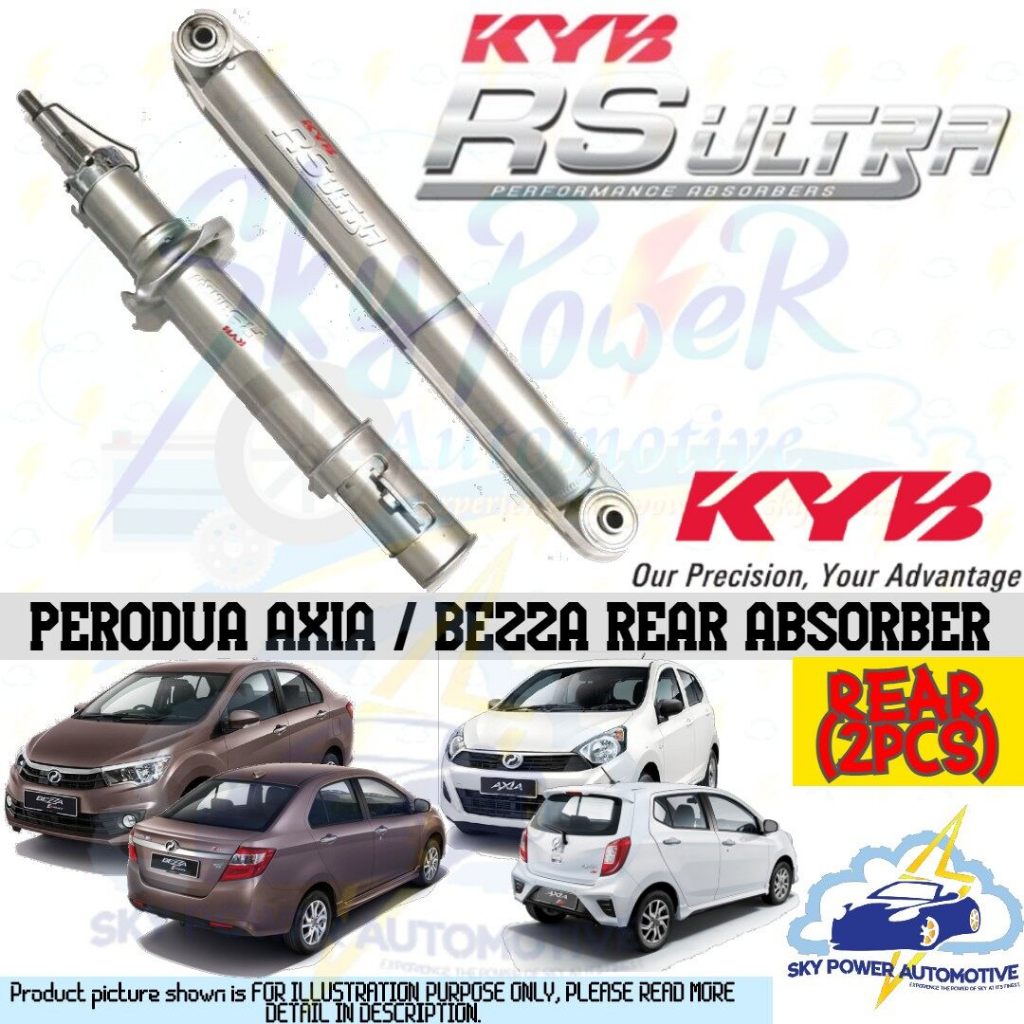 Perodua Axia/Bezza Rear Kyb Rs Absorber Heavy Duty (1Sets2Pcs) | Shopee ...