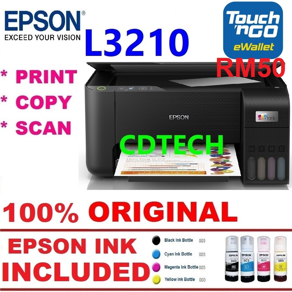 *EPSON WARRANTY *EPSON ECOTANK L3210 / L3250 / L3110 / L3256 / L3150
