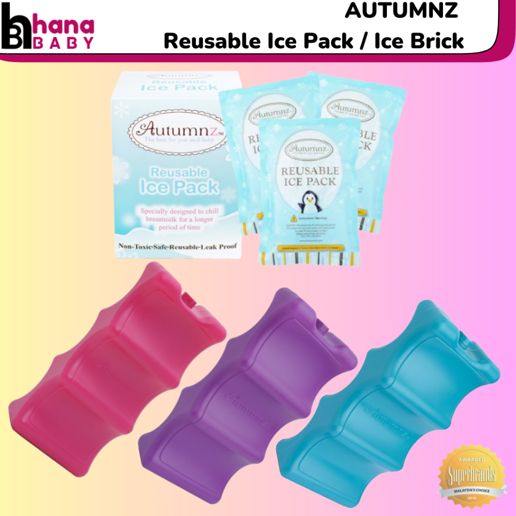 Autumnz Reusable Ice Pack / Contoured Ice Brick /Ice Block Ice Gel Ais ...