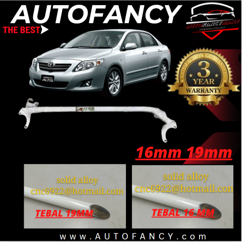 TOYOTA ALTIS E140 20072012 FRONT STRUT BAR REAR ANTI ROLL BAR 16MM