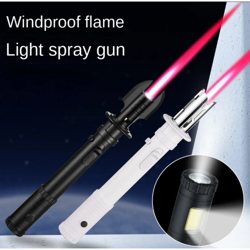 Double Function Lighter Gas and Lights Windproof Turbo Torch jet gas ...