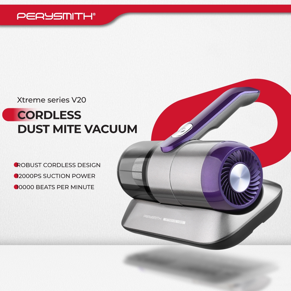 PerySmith Cordless Dust Mite Vacuum Cleaner XTREME Series V20 Shopee