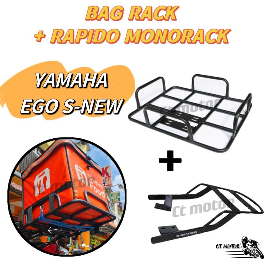 ct motor YAMAHA EGO S-NEW / EGO S Rapido Monorack + Beg Penghataran ...