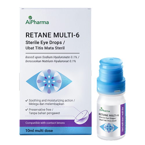 AIPHARMA RETANE MULTI-6 STERILE EYE DROPS 10ML (EXP:05/2028) | Shopee ...