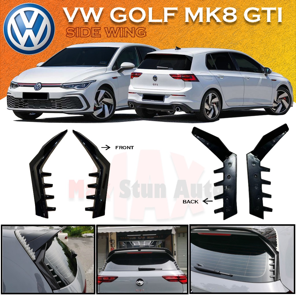 VOLKSWAGEN GOLF MK8 GOLF GTI GOLF R LINE BLADE STYLE SIDE WING (CARBON ...