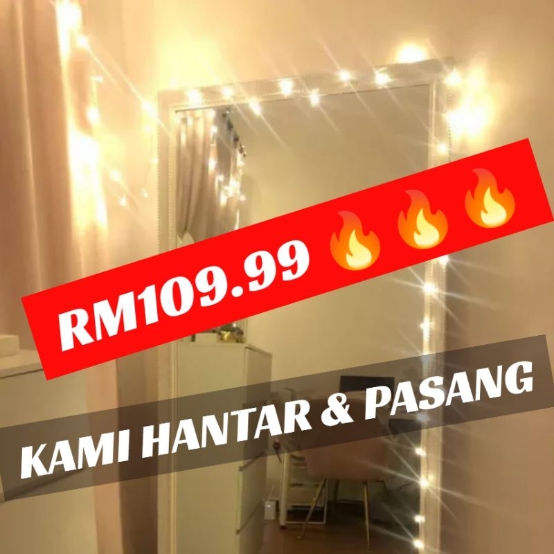 CERMIN DINDING BESAR MURAH DECO (READY STOK) / BIG LARGE WALL MIRROR