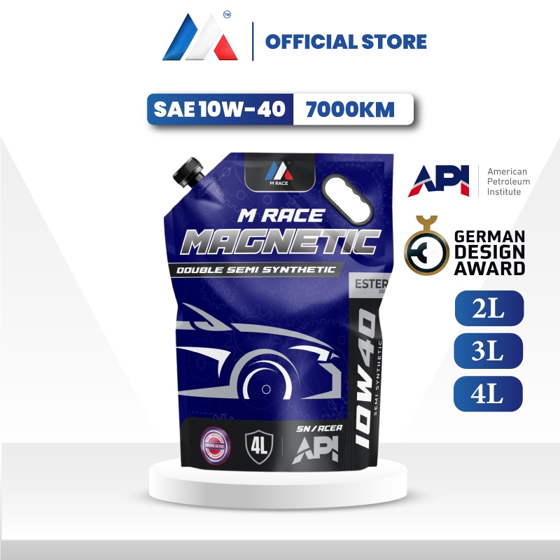 M RACE 10w40 ESTER DOUBLE Semi Synthetic Engine Oil API (4L) perodua