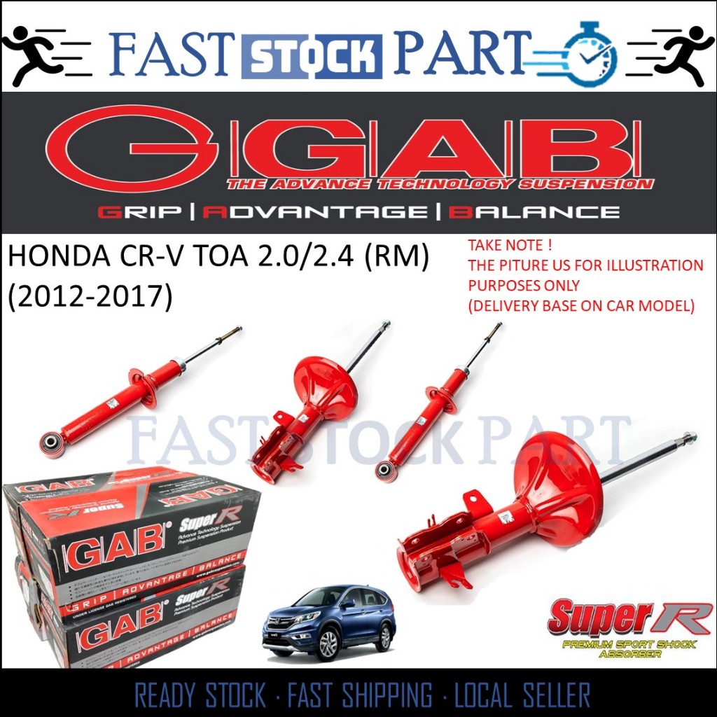 1SET GAB SUPER R FRONT ABSORBER - HONDA CR-V TOA 2.0 2.4 (RM) (2012 ...