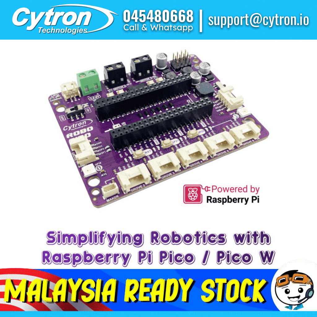 Robo Pico wtih Raspberry Pi Pico with Pre-soldered Headers | Shopee ...