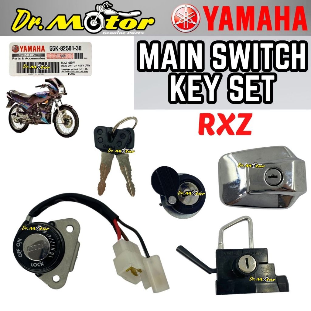 YAMAHA RXZ Key Set Suis Kunci LOCK Main Switch Complete Tank Lock Seat ...
