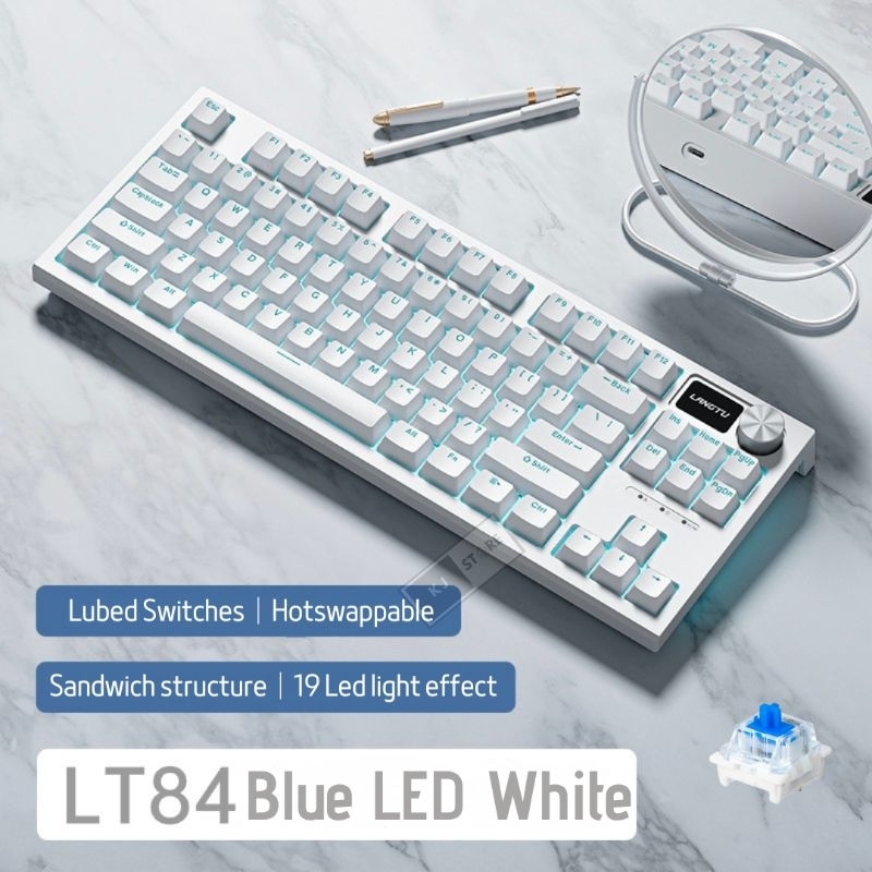 Ready Stock Langtu LT84 TKL RGB Mechanical Keyboard With display and ...