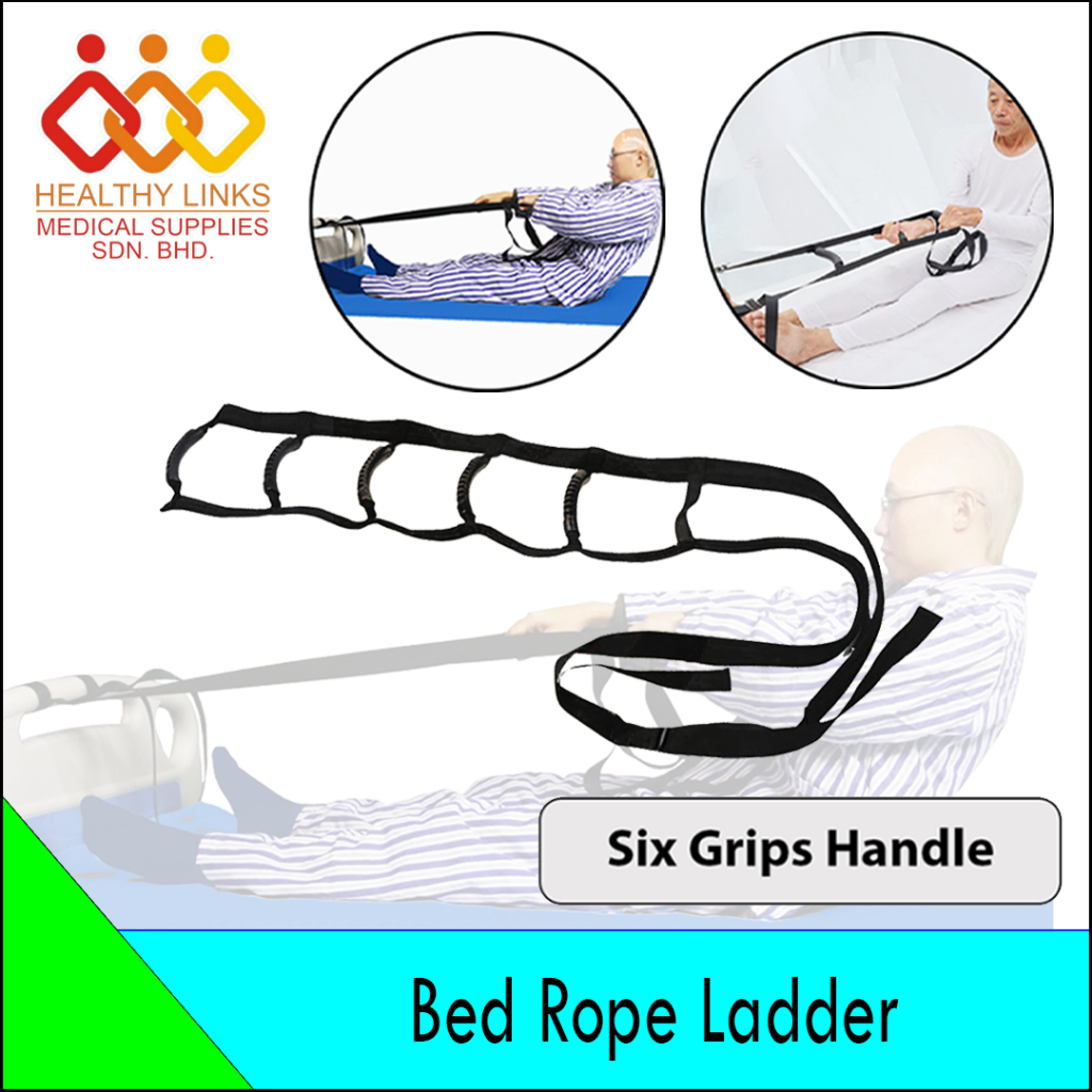 1 Pc Bed Rope Ladder Sit Up Assist Device Support Belt Strap Elderly ...