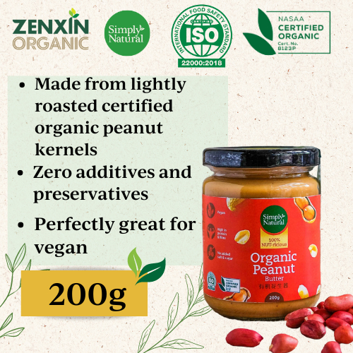 Simply Natural 100% Organic Peanut Butter 200g Malaysia | Shopee Malaysia