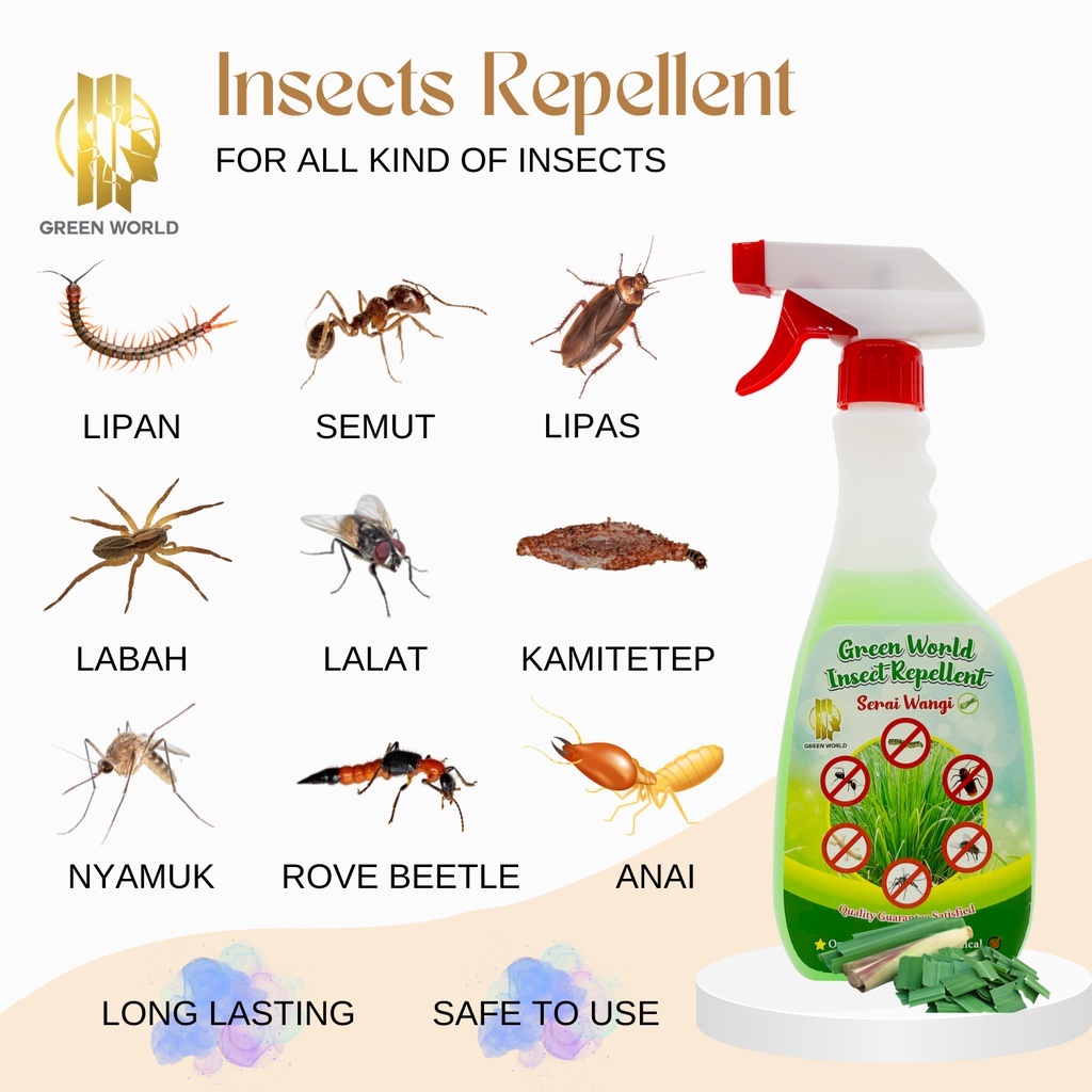 EzLife Insect Repellent Spray (Serai Wangi) Serangga Lipas Semut Kami ...