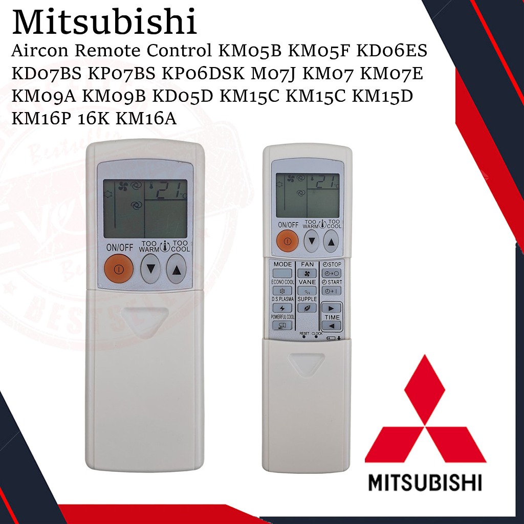 Mitsubishi Aircon Remote Control KM05B KM05F KD06ES KD07BS KP07BS ...