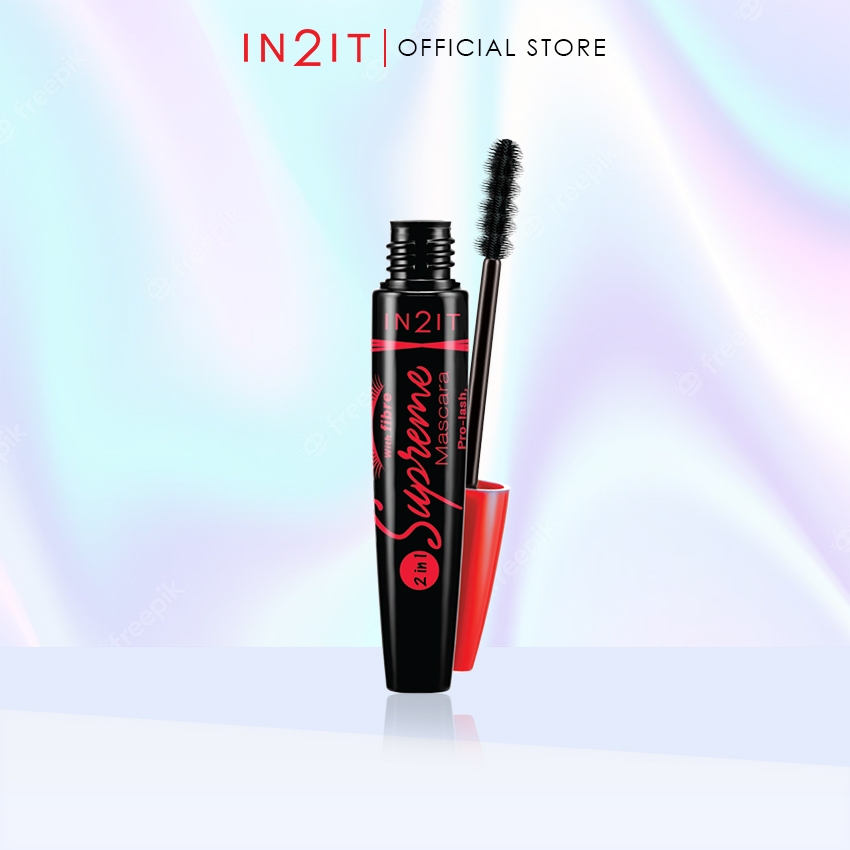 IN2IT 2 In 1 Supreme Mascara With Fibre - Very Black (MVB01) [Halal ...