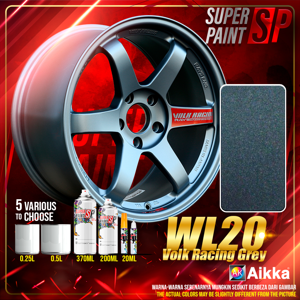 Volk Racing Grey WL20 AK64007 2K Sport Rim Paint Aikka Spray DIY Touch ...