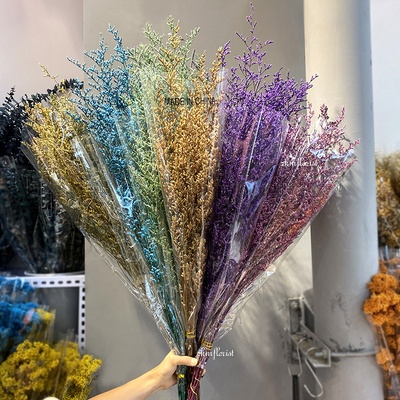 (60G) CASPIA Limonium Dried Dry Preserved Artificial Flower Bouquet ...